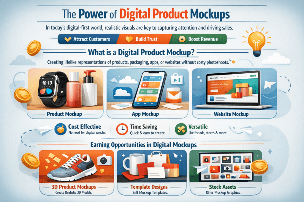 Digital Product Mockup Design